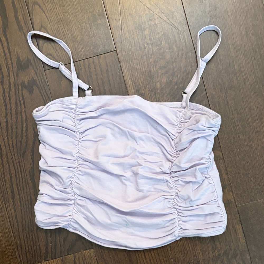 Lilac Ruched Crop Top